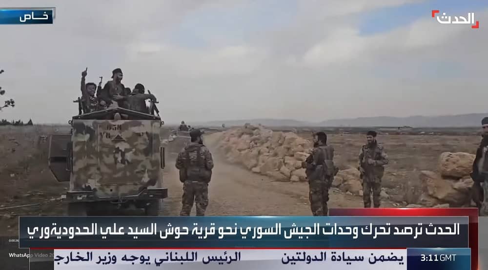 Al Hadath TV captures clashes between Syrian forces and Hezbollah militants along the border on March 17, 2025